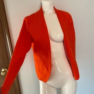 Orange Peplum Jacket/Blazer -Ann Taylor